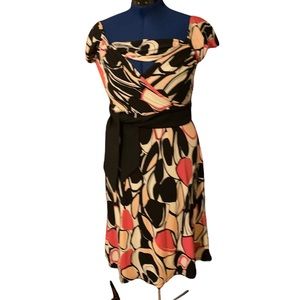 Cute Merona dress: black, pink and white. (Mlb-Tp)